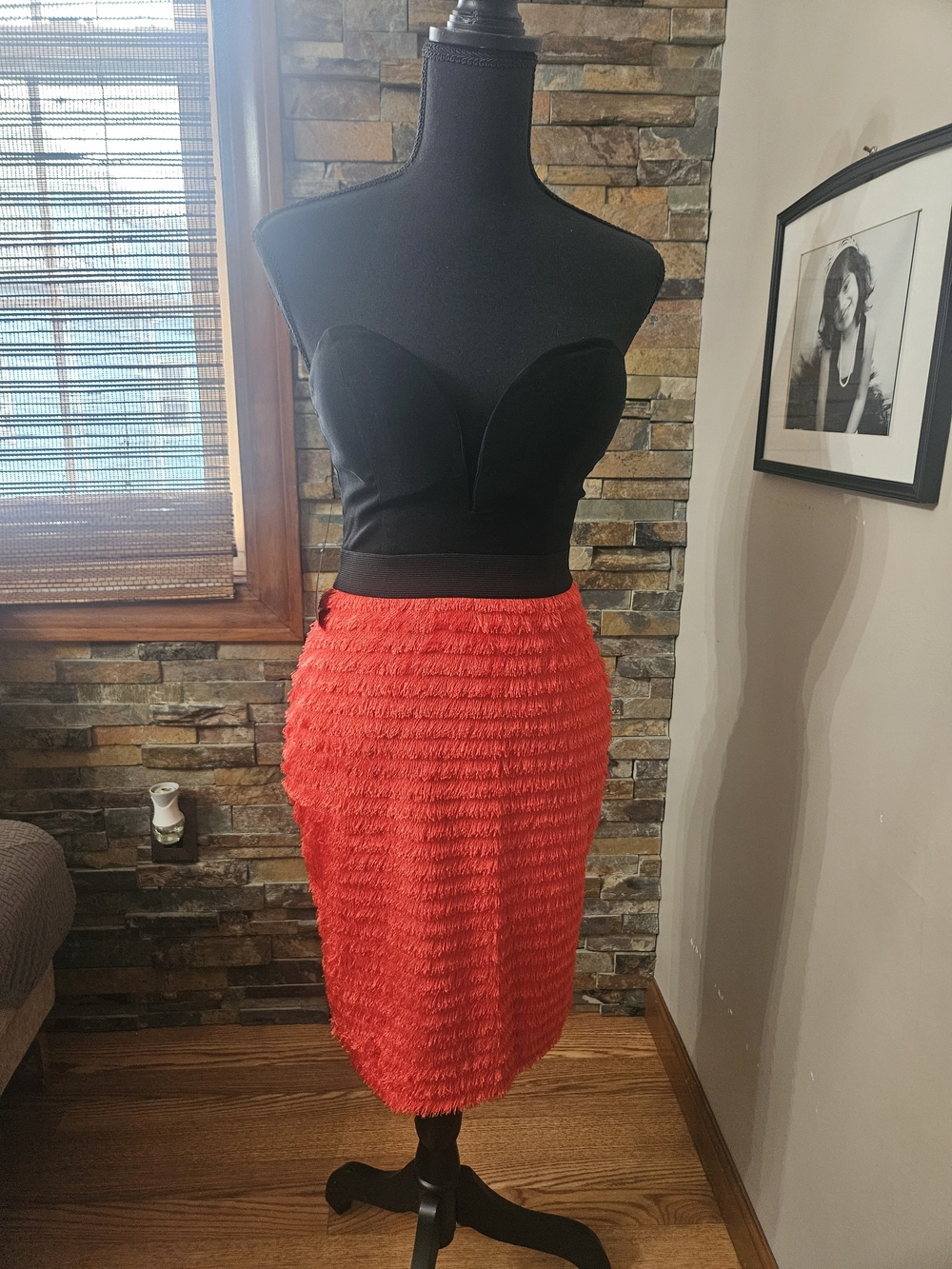 Rare London Red Textured Dress